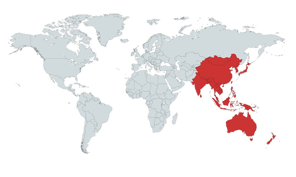 S3 International Asia Pacific Coverage Area